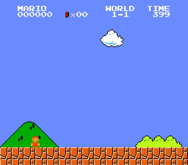 old super mario bros. on pc (1985) with controller